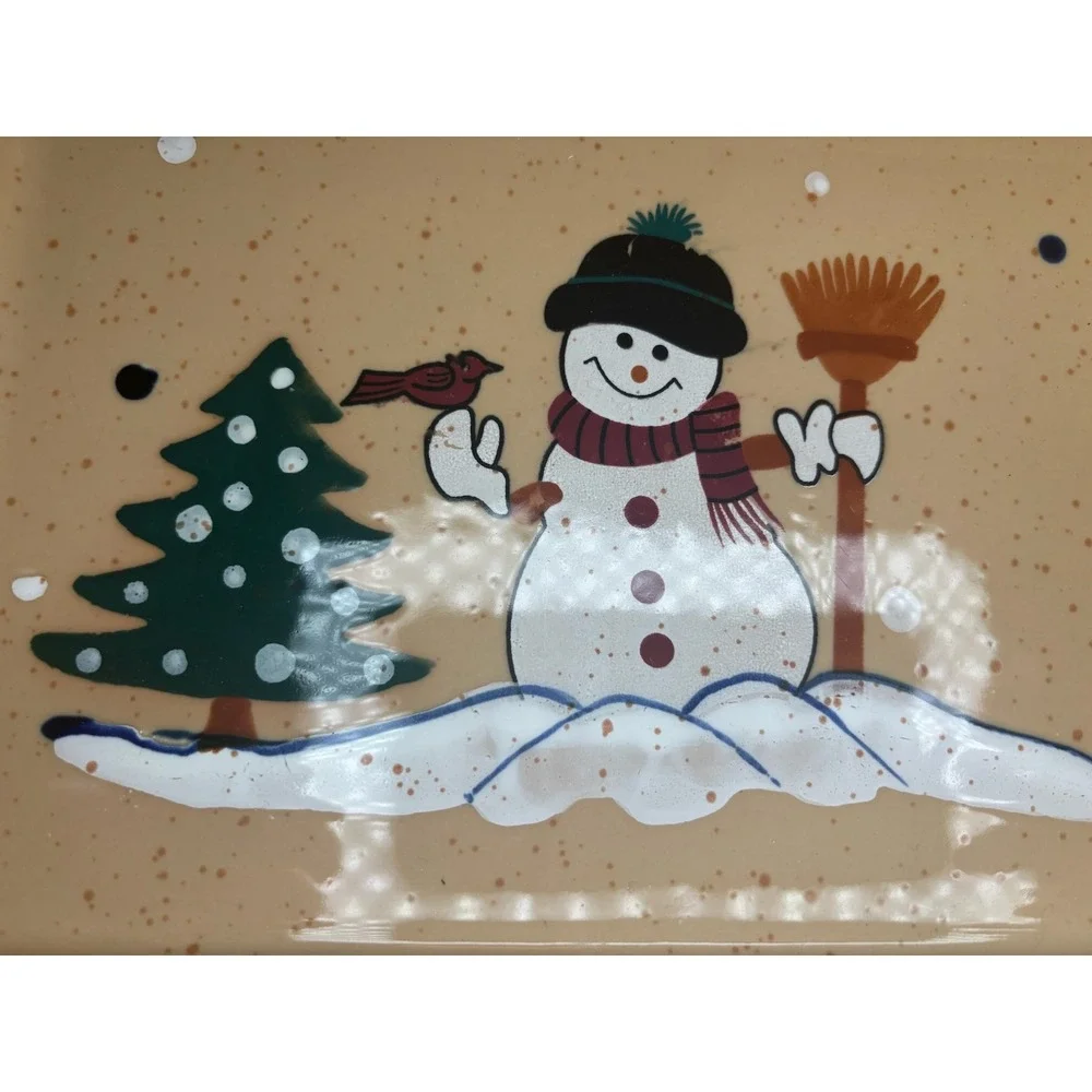 LTD Commodities Country Snowman Stoneware Baker Rectangular Casserole Dish 13x9